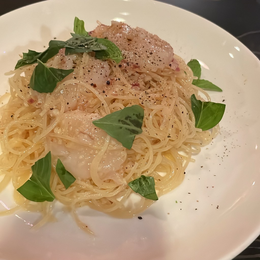 ホタテの冷製パスタ