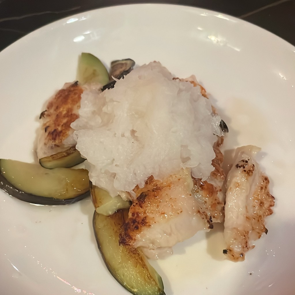 鳥とナスのおろしポン酢